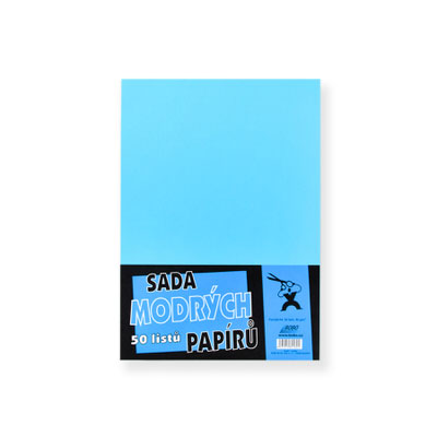 BOBO Sada modrých papírů - 50 listů