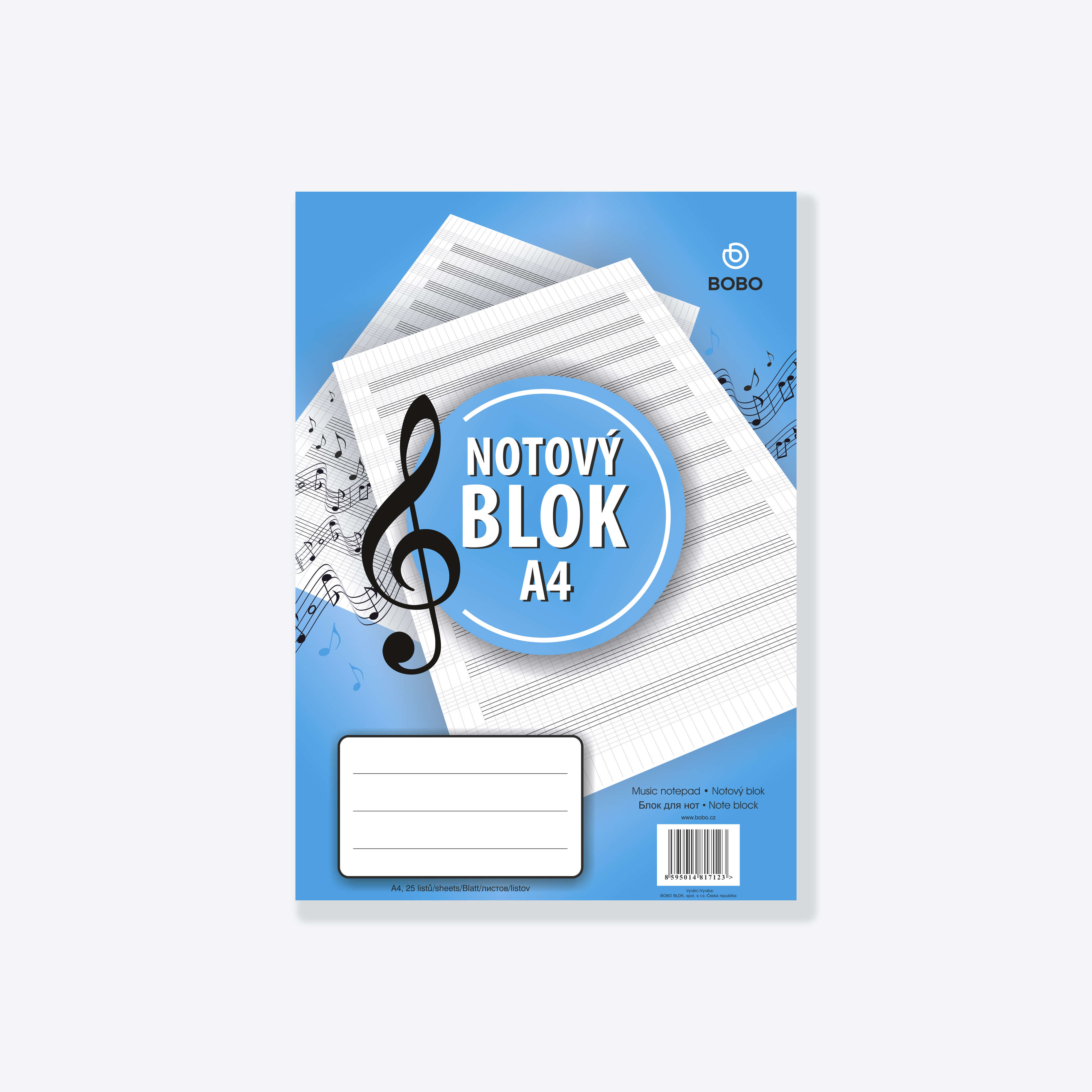 BOBO Notový blok A4, 25 listů