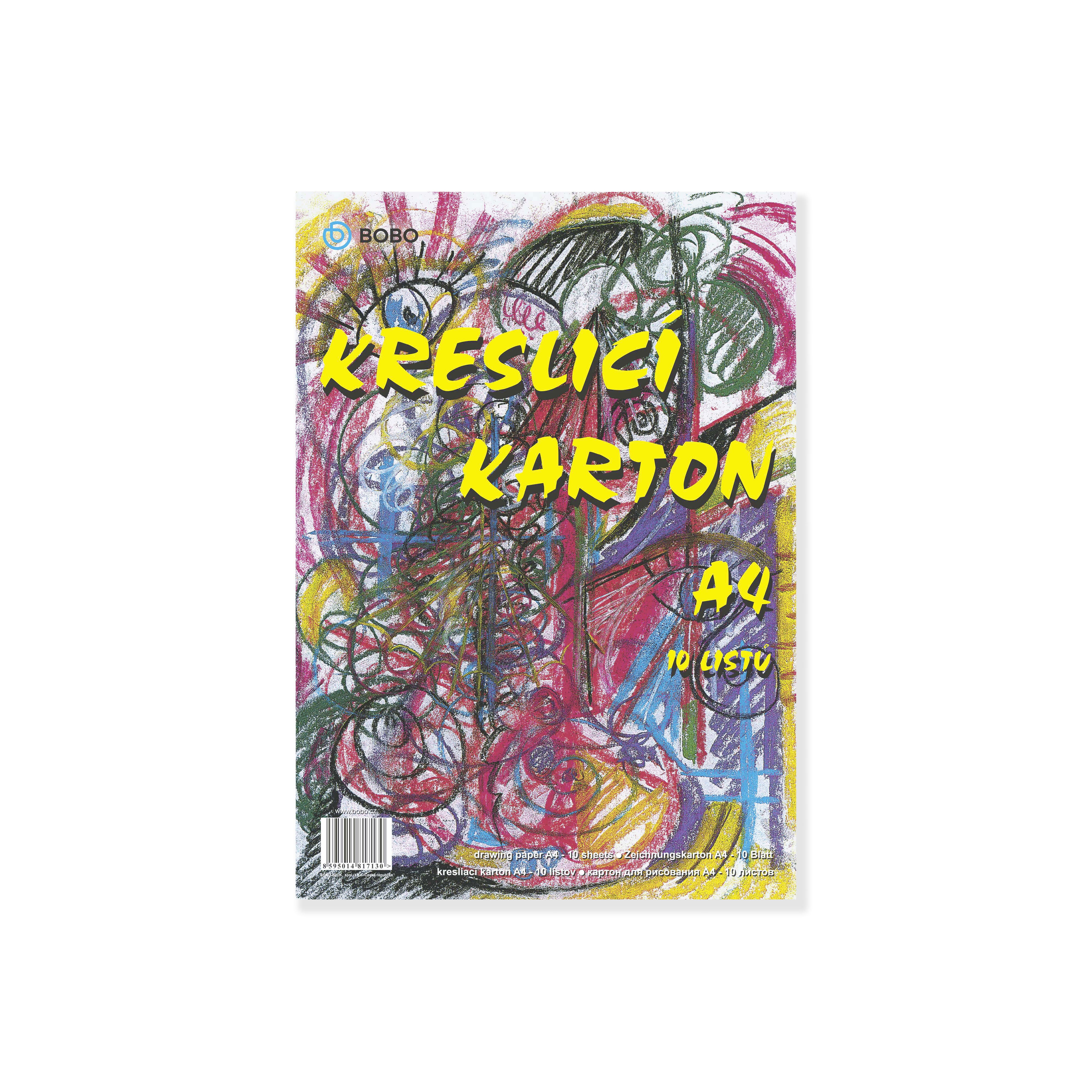 BOBO Kreslicí karton A4, 10 listů