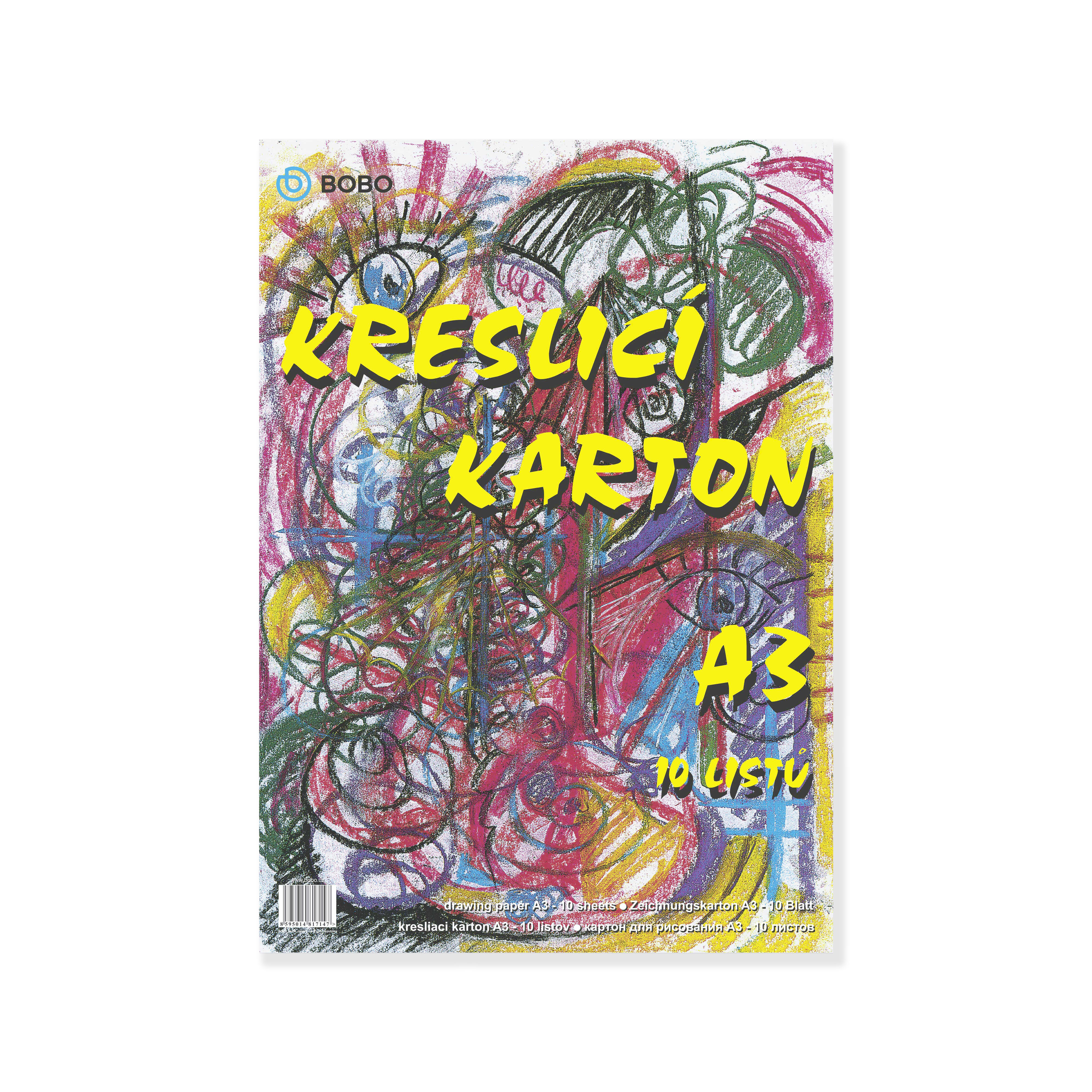 BOBO Kreslicí karton A3, 10 listů