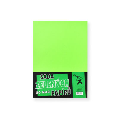 BOBO Sada zelených papírů - 50 listů