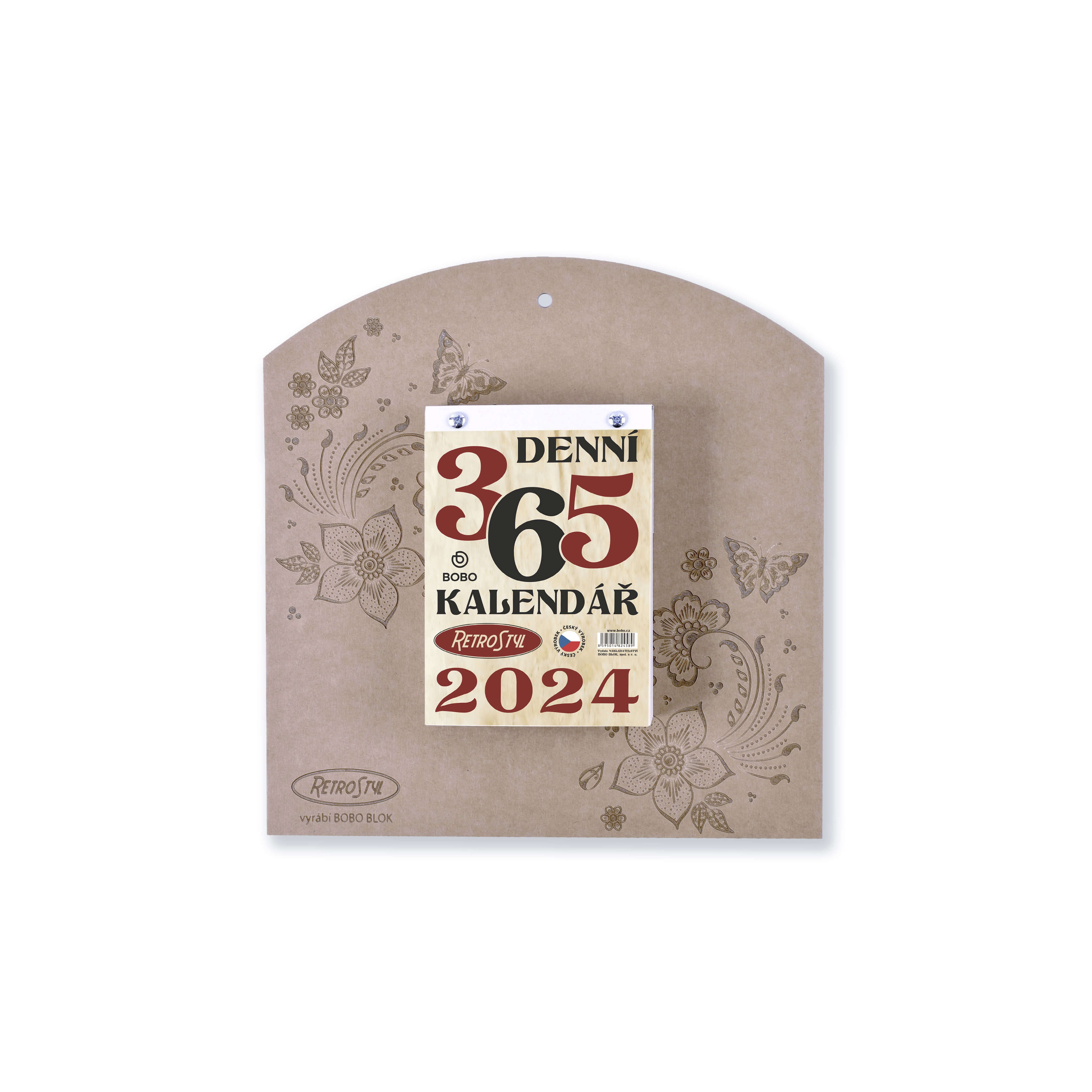 BOBO Denní trhací Kalendář 365 Retro 2024