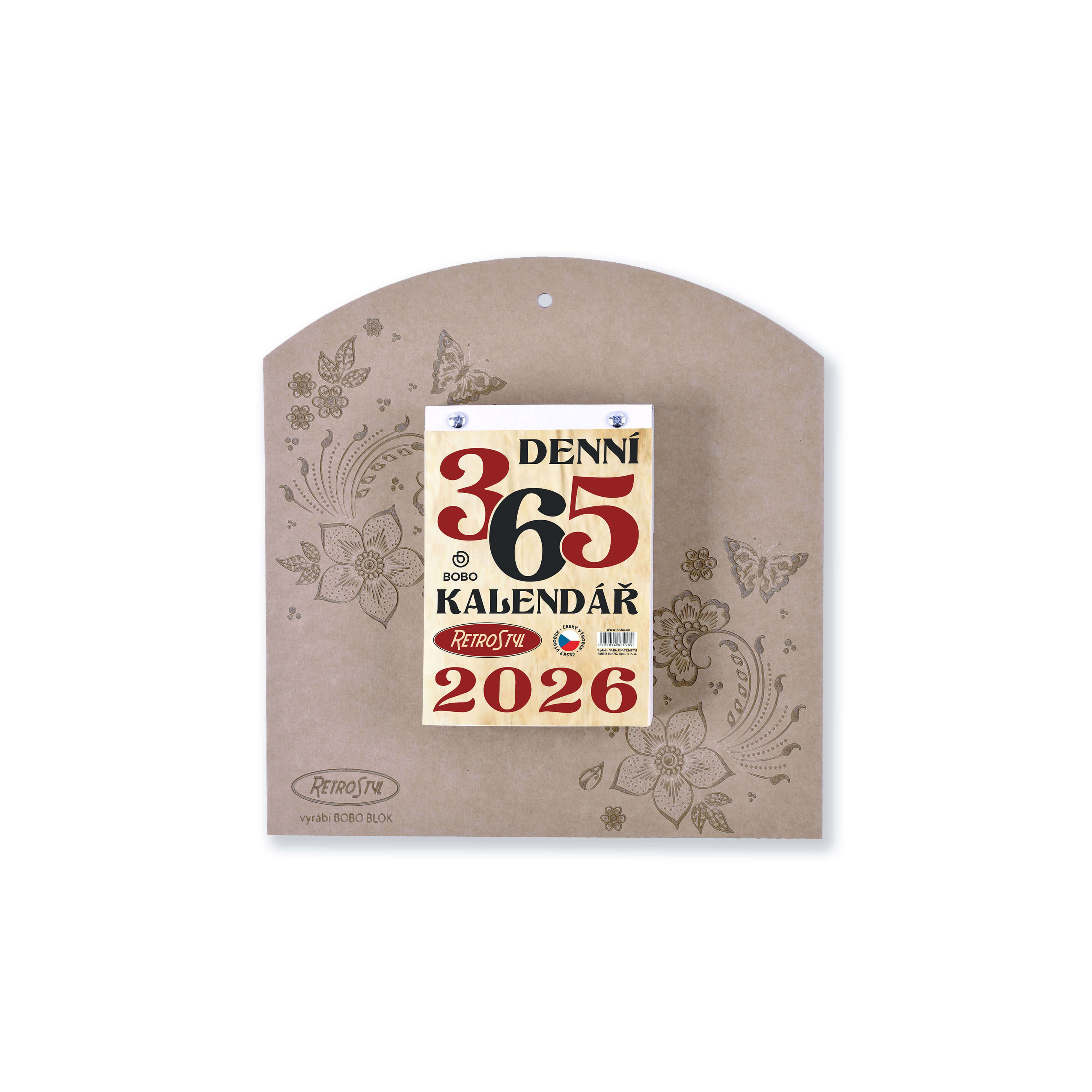 BOBO Denní trhací Kalendář 365 Retro 2026