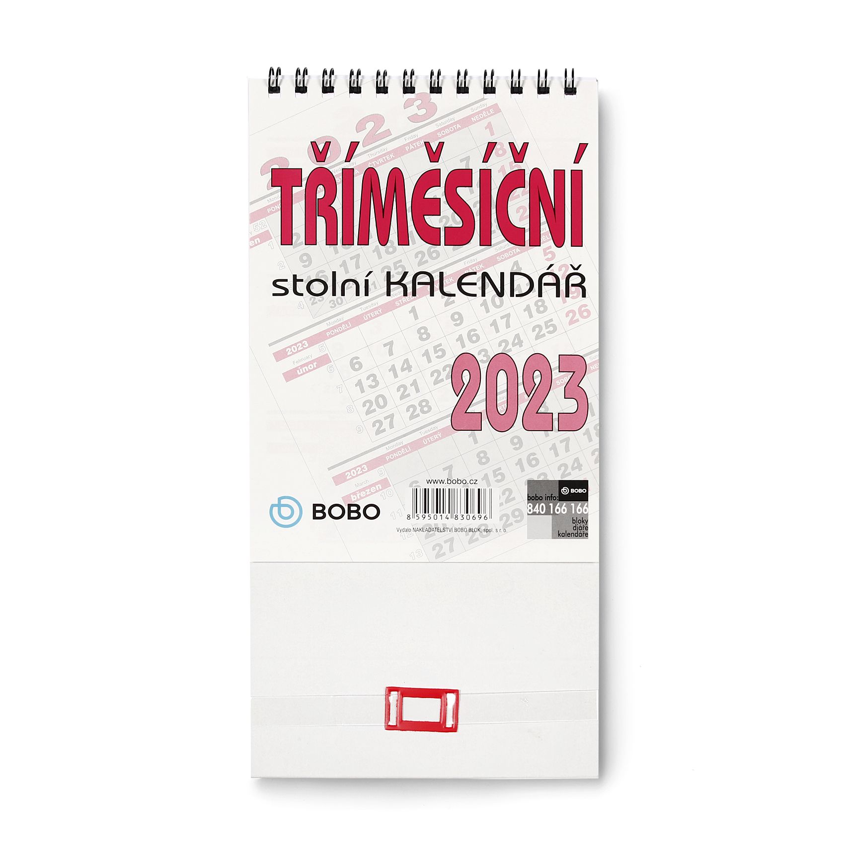 BOBO Stolní kalendář tříměsíční 2023