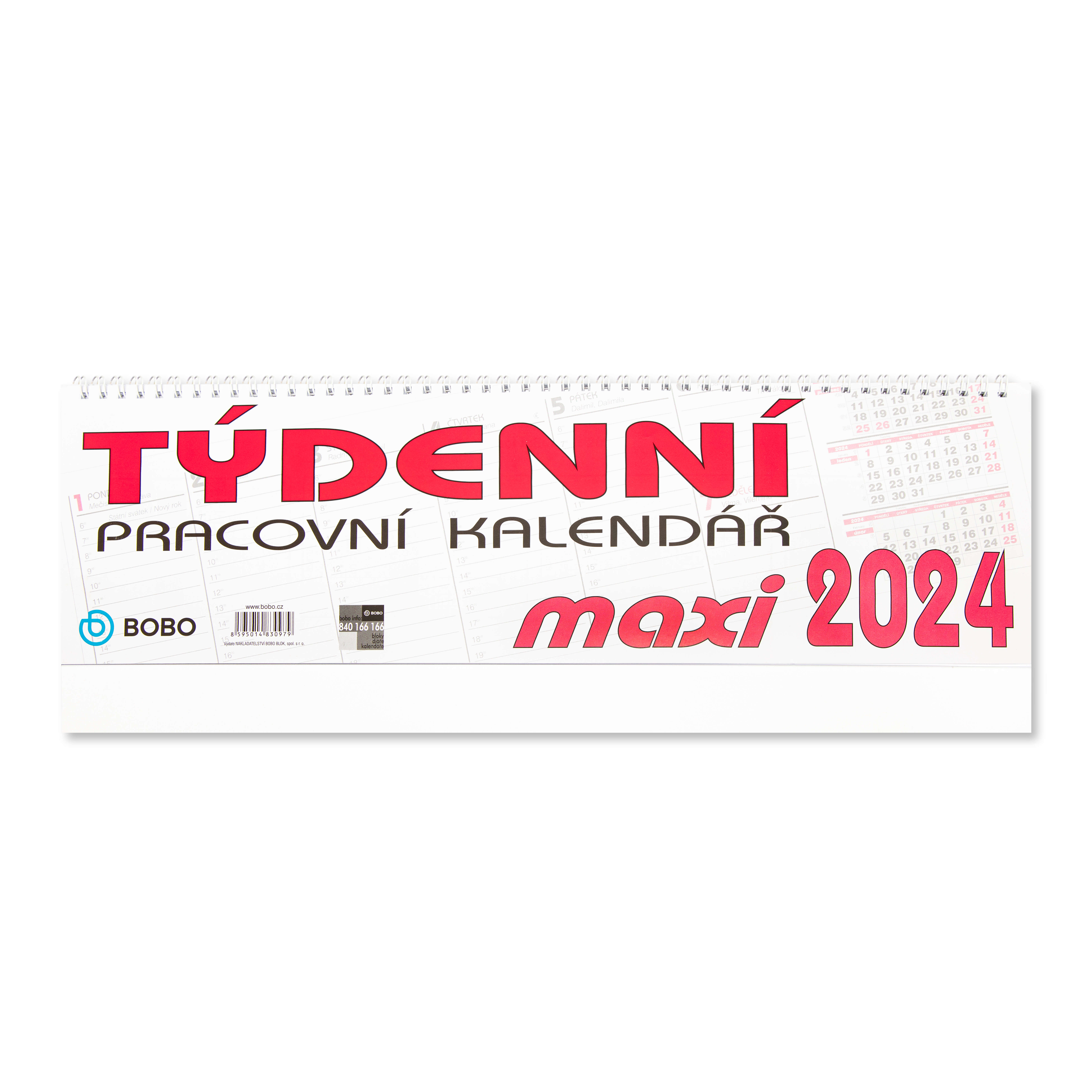 BOBO Stolní pracovní kalendář MAXI 2024