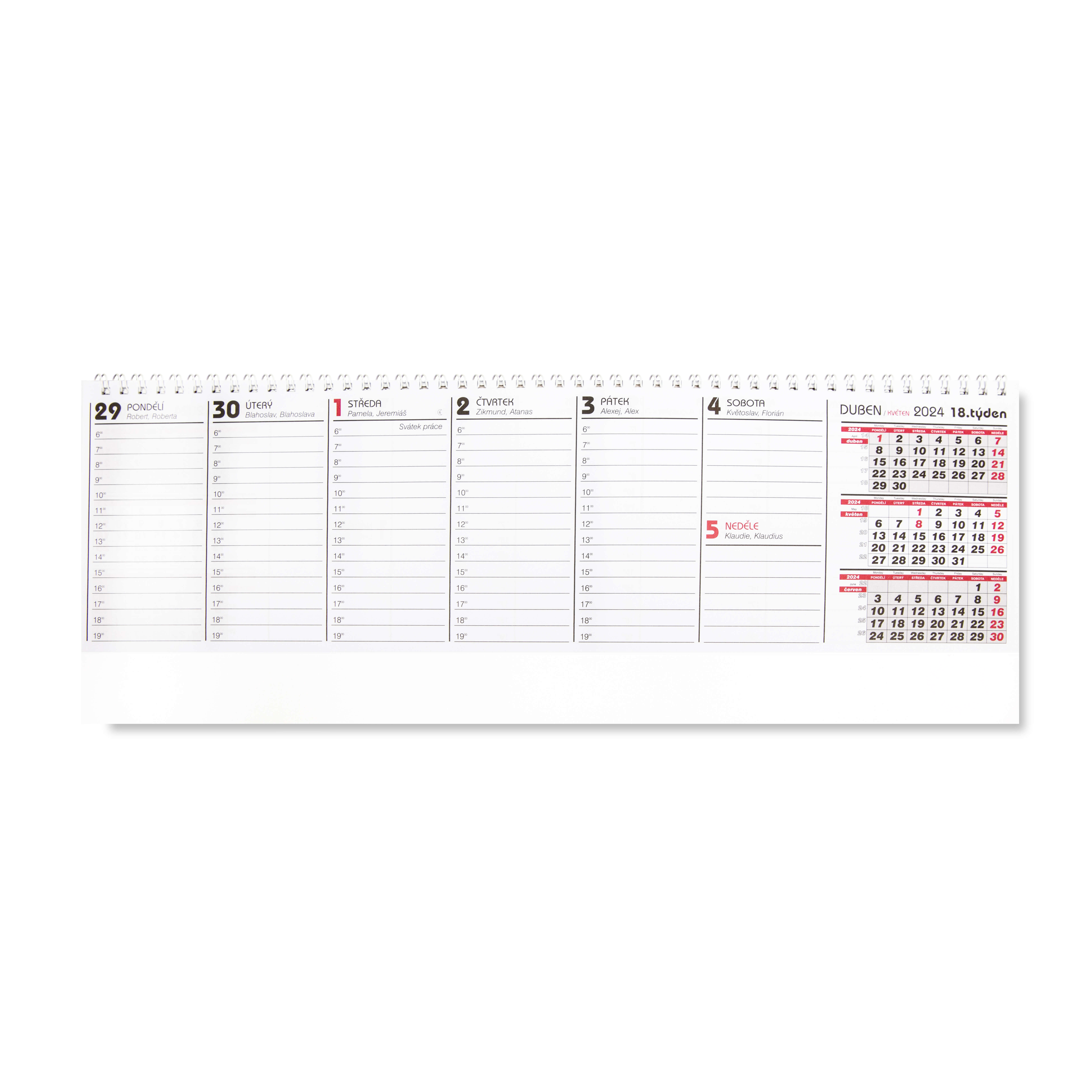 BOBO Stolní pracovní kalendář MAXI 2024