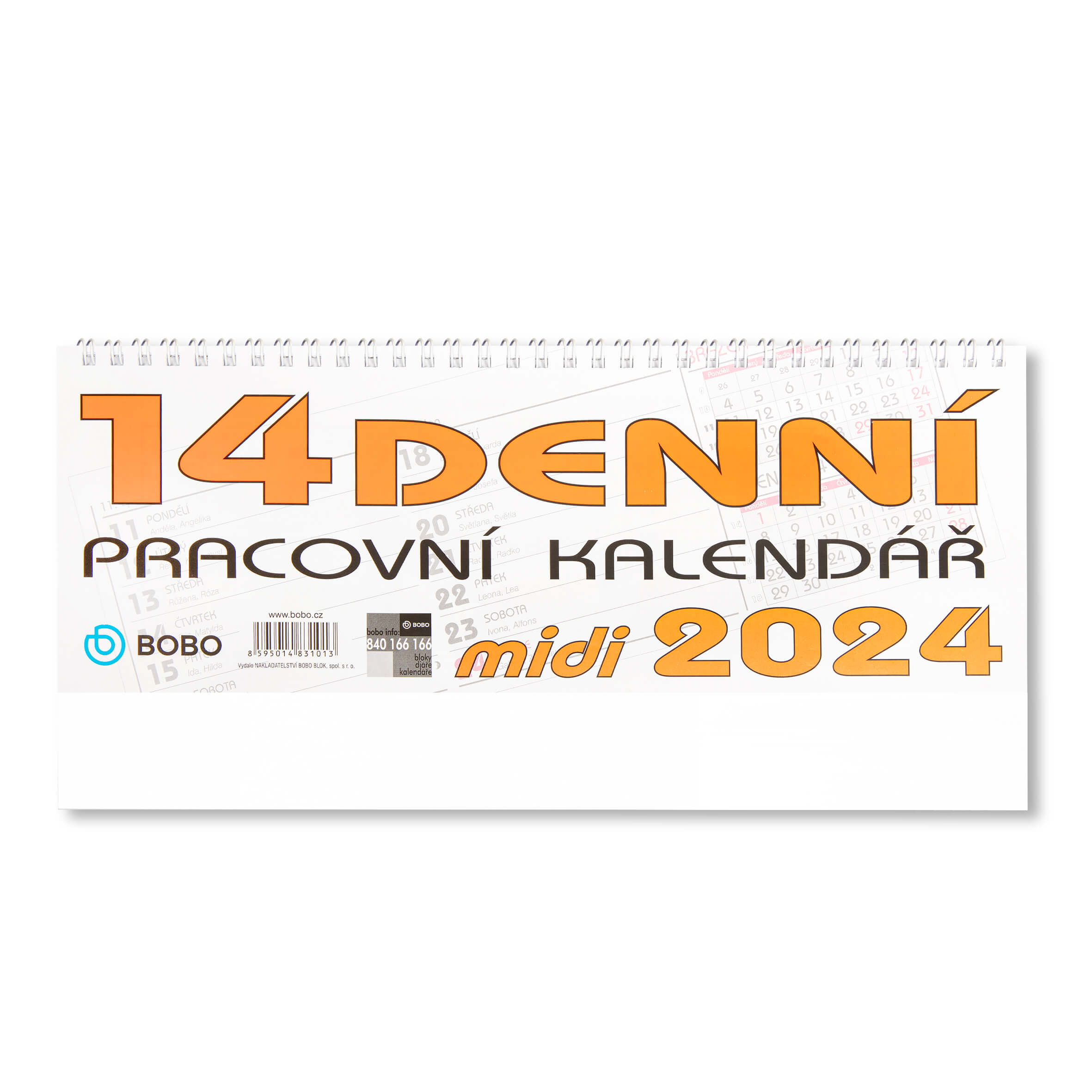 BOBO Stolní pracovní kalendář MIDI 14denní 2024