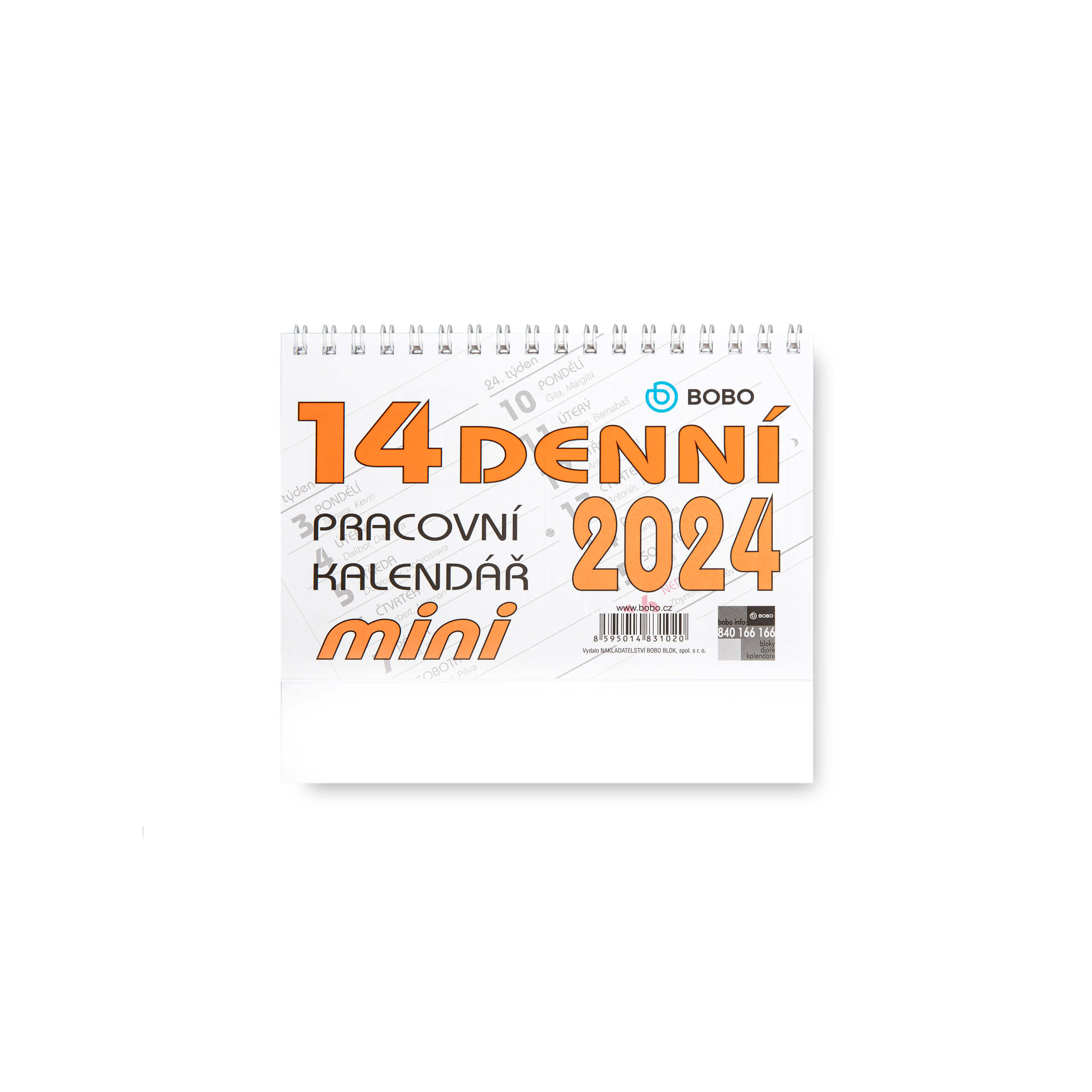 BOBO Stolní pracovní kalendář MINI 14denní 2024
