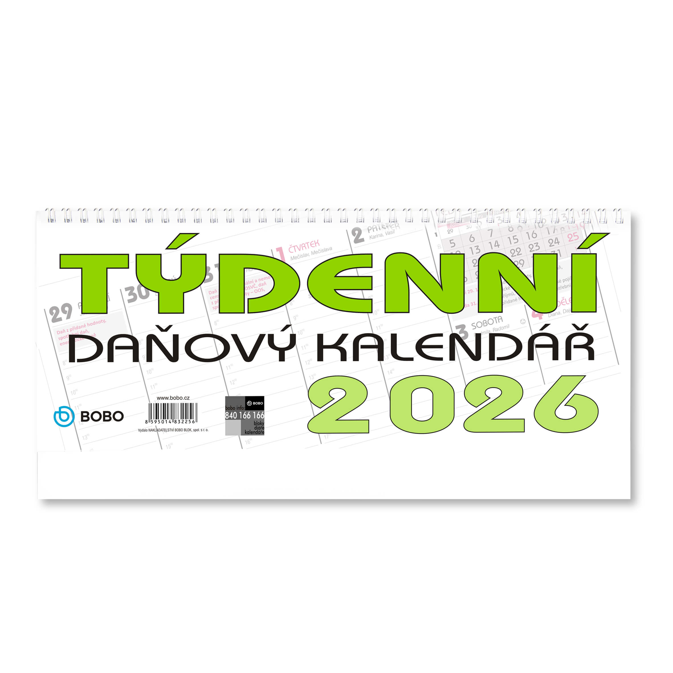 BOBO Stolní daňový kalendář 2026