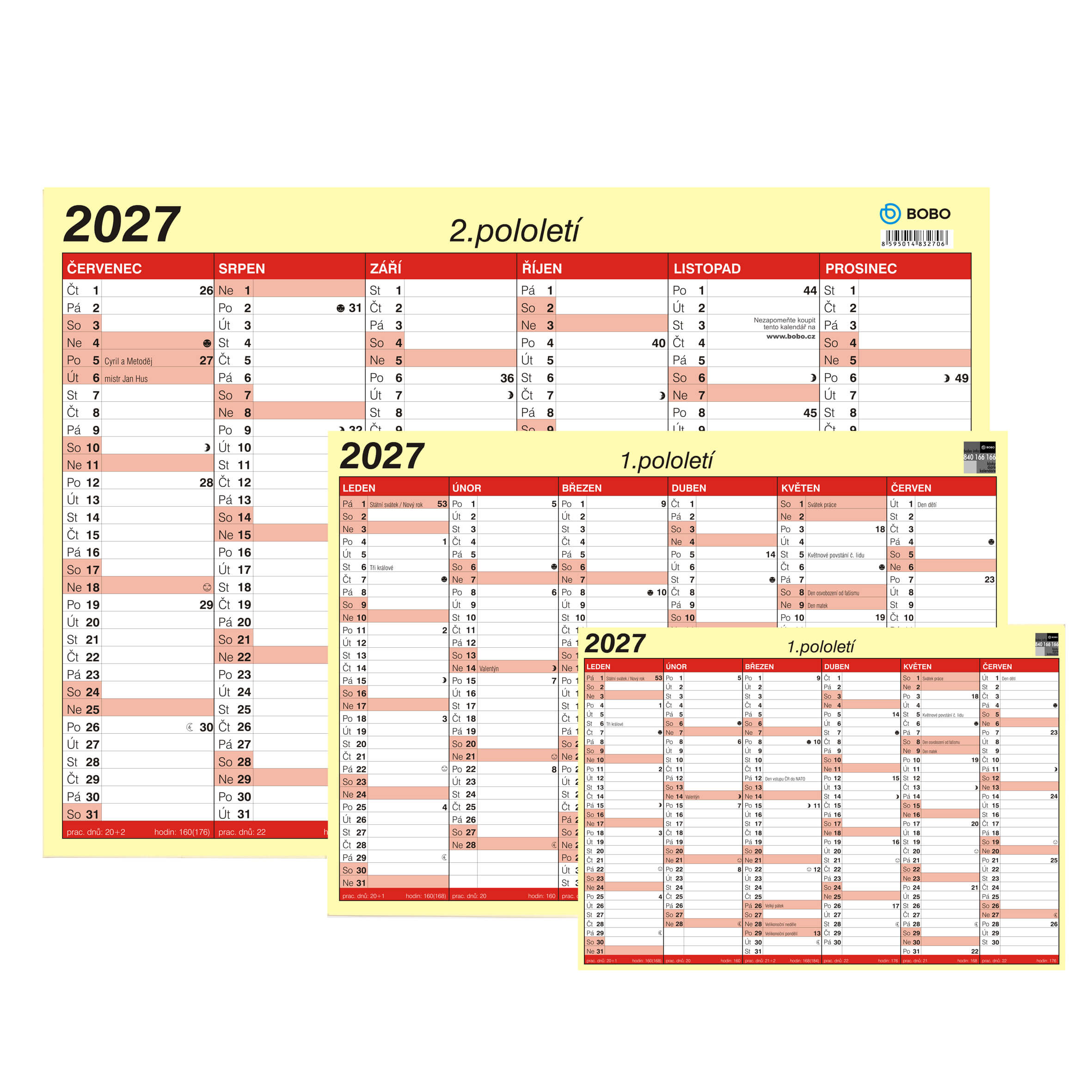 BOBO Lístkový kalendář 2027, A5